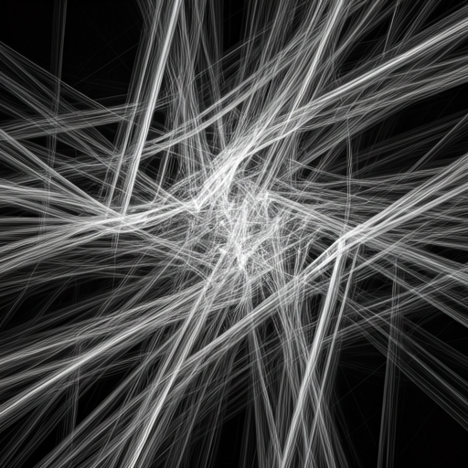 Abstract 3D technical visualization of mathematical nodes